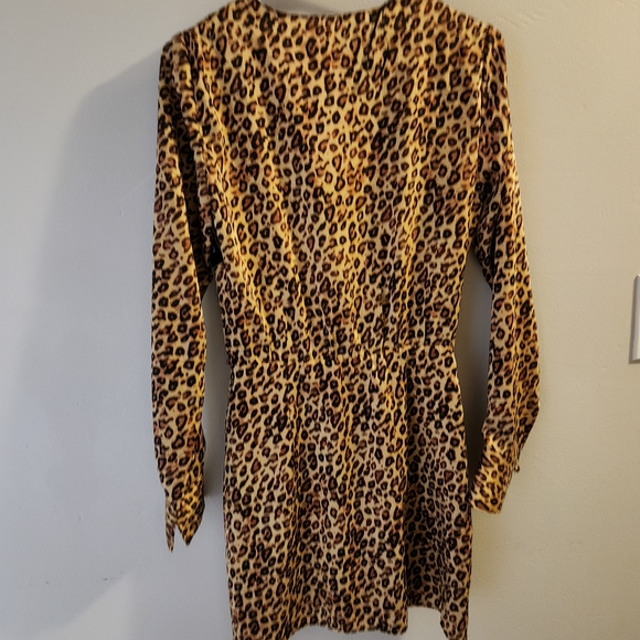 Zara Brown Leopard Long Sleeve Dress - Picture 11 of 11